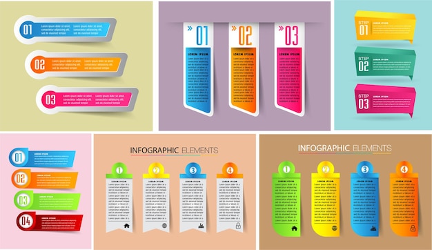 Vector banner de infografías de plantilla de cuadro de texto moderno