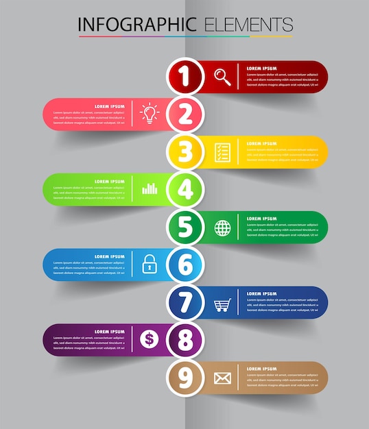 banner de infografías de plantilla de cuadro de texto moderno