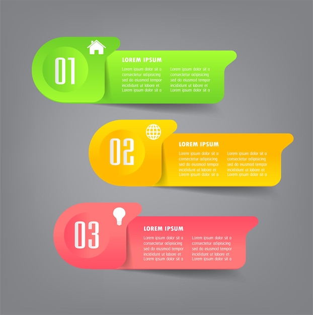 banner de infografías de plantilla de cuadro de texto moderno