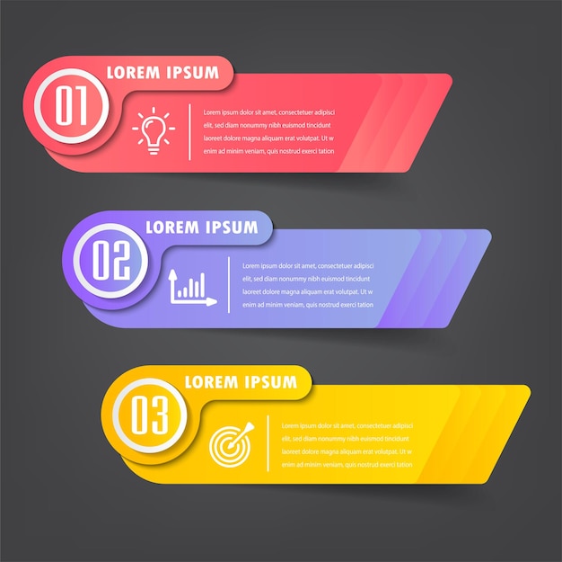 banner de infografías de plantilla de cuadro de texto moderno