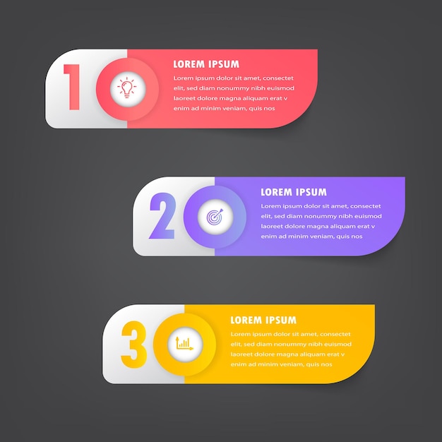 banner de infografías de plantilla de cuadro de texto moderno