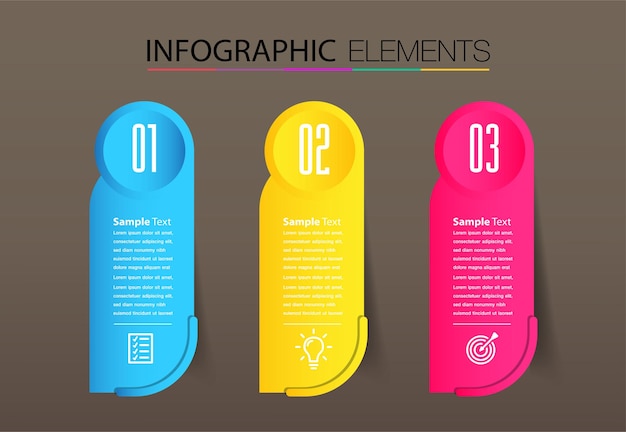 banner de infografías de plantilla de cuadro de texto moderno