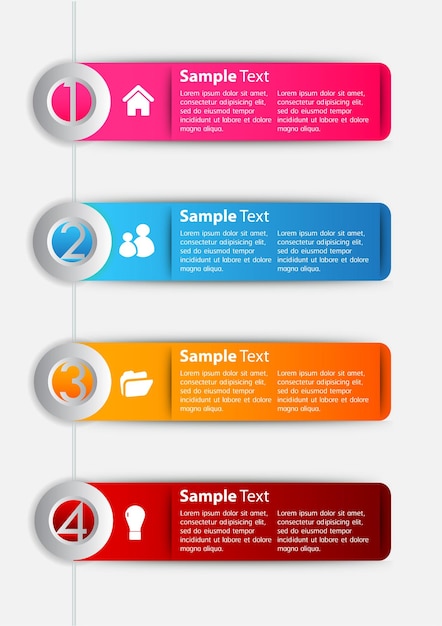 Vector banner de infografías de plantilla de cuadro de texto moderno