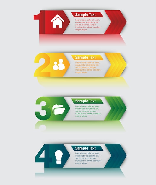 banner de infografías de plantilla de cuadro de texto moderno