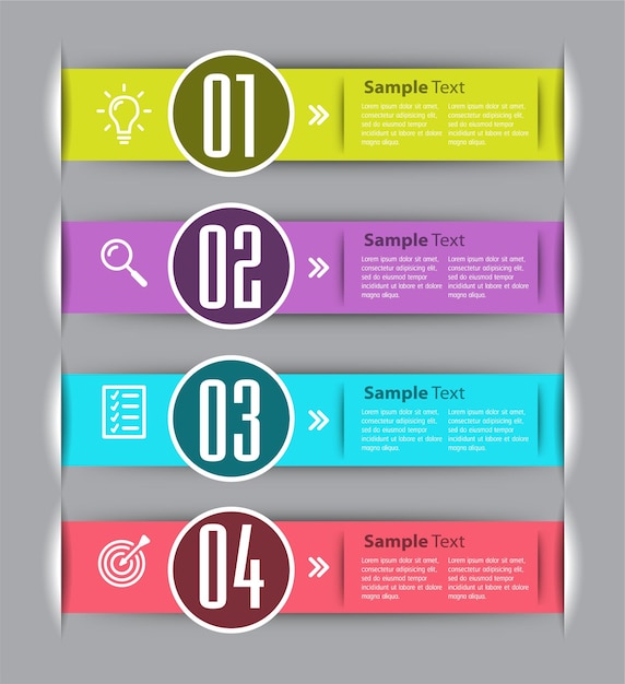 banner de infografías de plantilla de cuadro de texto moderno