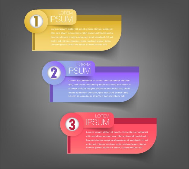 banner de infografías de plantilla de cuadro de texto moderno