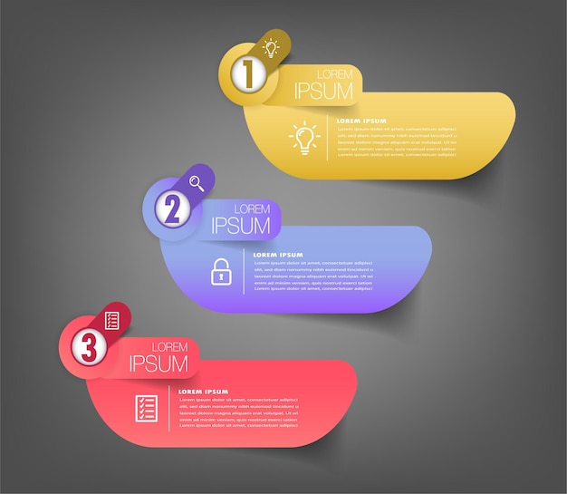 banner de infografías de plantilla de cuadro de texto moderno