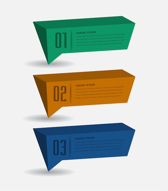 banner de infografías de plantilla de cuadro de texto moderno