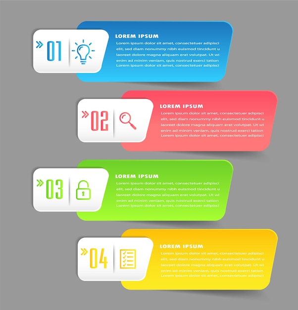 banner de infografías de plantilla de cuadro de texto moderno