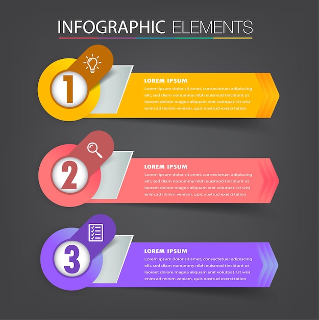 Banner de infografías de plantilla de cuadro de texto moderno