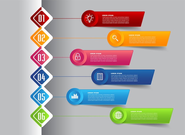banner de infografías de plantilla de cuadro de texto moderno