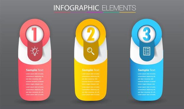 Banner de infografías de plantilla de cuadro de texto moderno