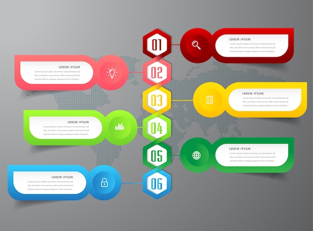 Banner de infografías de plantilla de cuadro de texto moderno