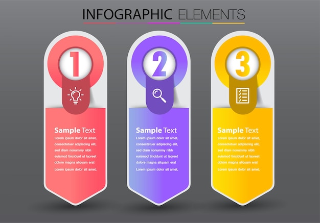 Banner de infografías de plantilla de cuadro de texto moderno