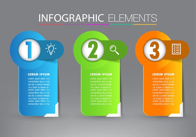 Banner de infografías de plantilla de cuadro de texto moderno
