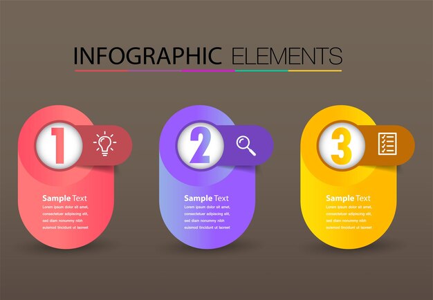 Banner de infografías de plantilla de cuadro de texto moderno