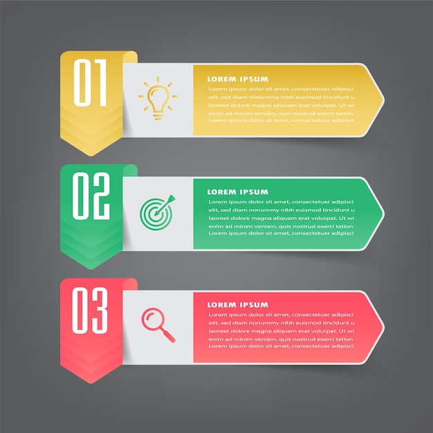 banner de infografías de plantilla de cuadro de texto moderno