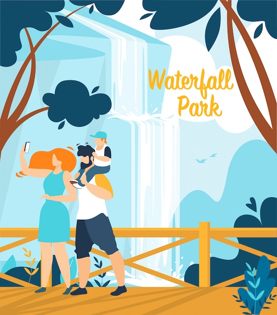 Banner informativo waterfall park