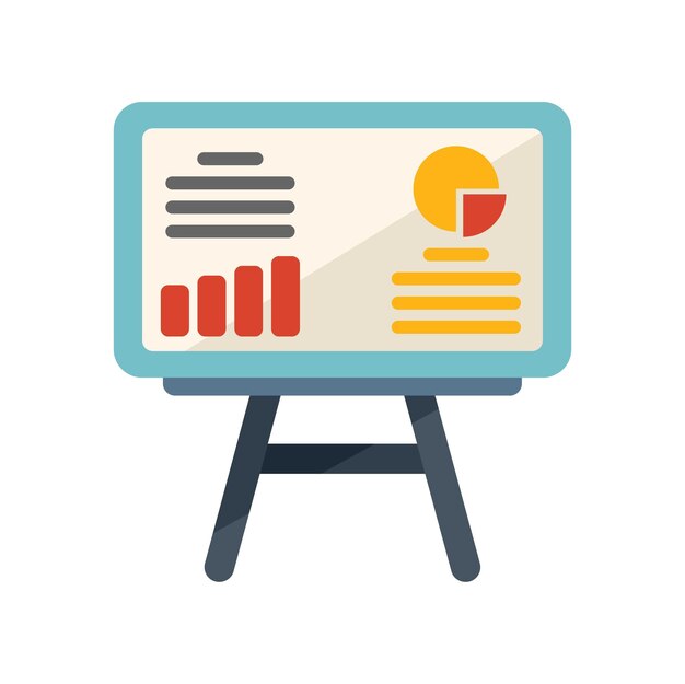 Banner informe financiero icono vector plano Página de finanzas Análisis de documentos aislado