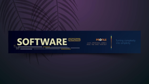 Vector banner para ingeniero de software