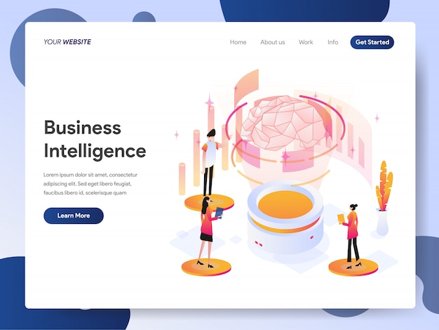 Banner de inteligencia empresarial de página de destino
