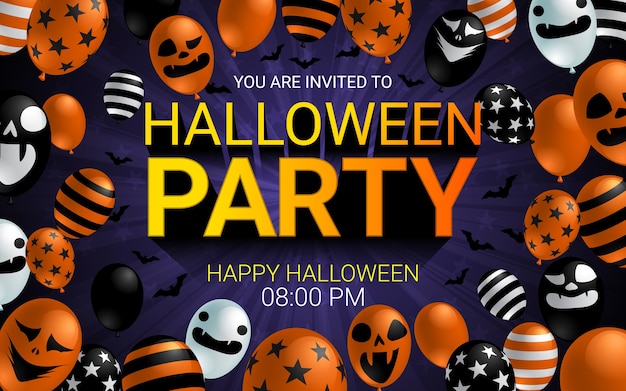 Banner de invitación de fiesta de halloween