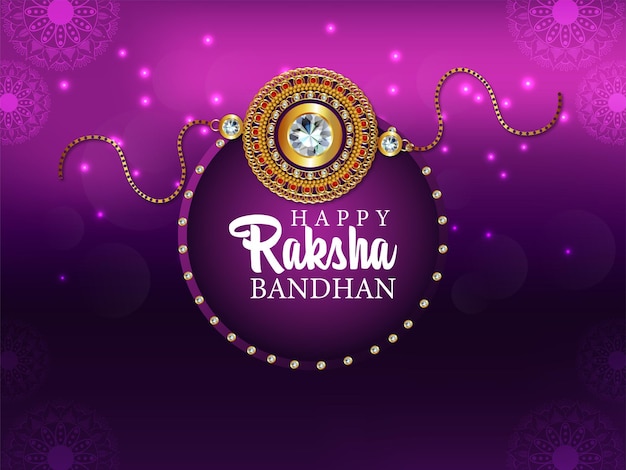 Banner de invitación de raksha bandhan con hermoso rakhi