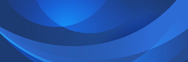 Banner largo de vector abstracto azul Fondo mínimo con flechas y espacio de copia para texto Portada de redes sociales y plantilla de banner web