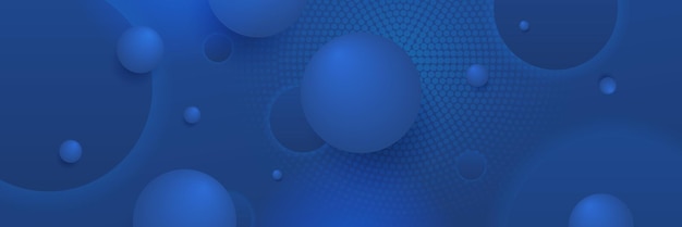 Banner largo de vector abstracto azul Fondo mínimo con flechas y espacio de copia para texto Portada de redes sociales y plantilla de banner web