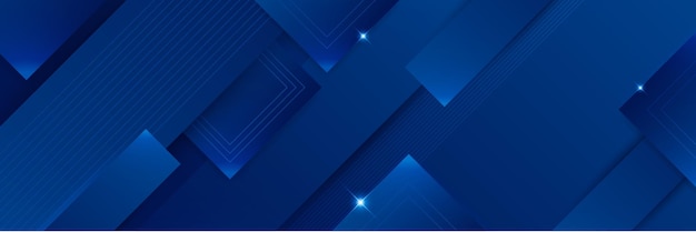 Banner largo de vector abstracto azul Fondo mínimo con flechas y espacio de copia para texto Portada de redes sociales y plantilla de banner web