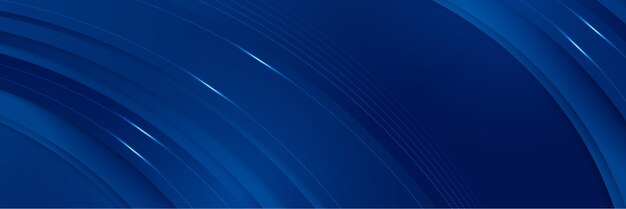 Banner largo de vector abstracto azul Fondo mínimo con flechas y espacio de copia para texto Portada de redes sociales y plantilla de banner web