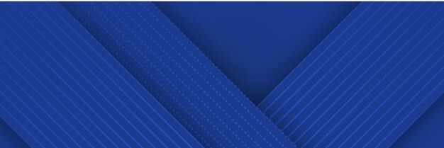 Banner largo de vector abstracto azul Fondo mínimo con flechas y espacio de copia para texto Portada de redes sociales y plantilla de banner web
