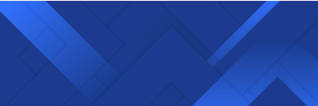 Banner largo de vector abstracto azul Fondo mínimo con flechas y espacio de copia para texto Portada de redes sociales y plantilla de banner web