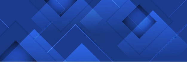Banner largo de vector abstracto azul fondo mínimo con flechas y espacio de copia para texto portada de redes sociales y plantilla de banner web