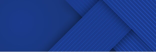 Banner largo de vector abstracto azul Fondo mínimo con flechas y espacio de copia para texto Portada de redes sociales y plantilla de banner web