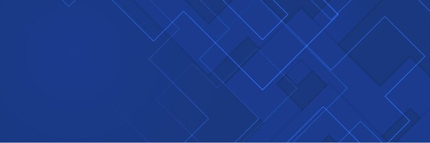 Banner largo de vector abstracto azul Fondo mínimo con flechas y espacio de copia para texto Portada de redes sociales y plantilla de banner web