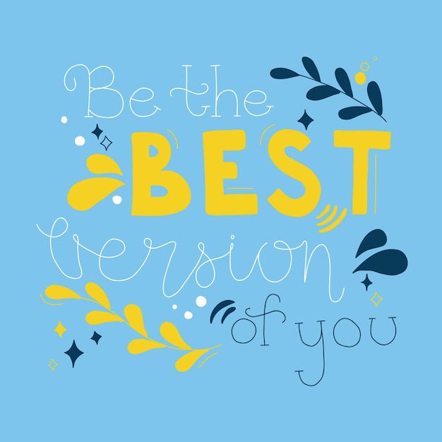 Banner de letras coloridas de motivación
