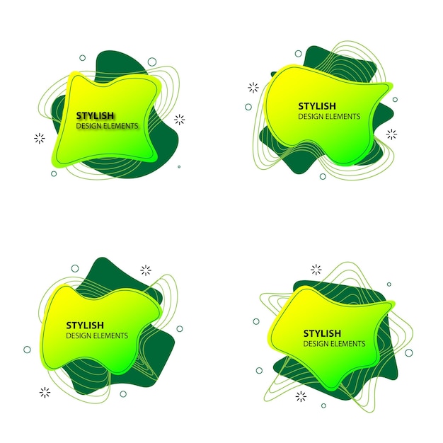 Banner líquido de forma moderna
