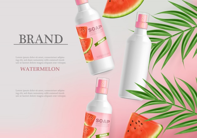 Banner de loción de sandía