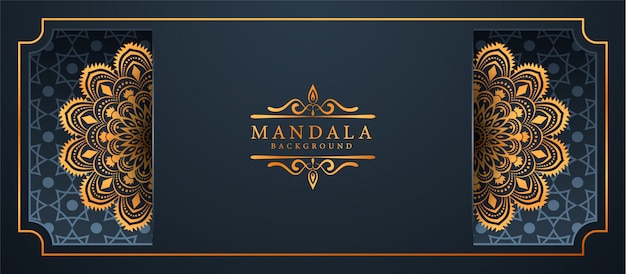 Banner de mandala de lujo creativo