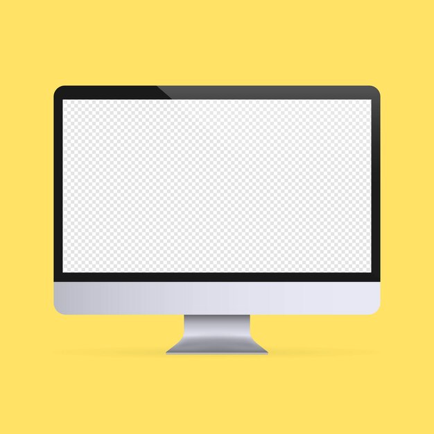 Banner de maqueta de monitor de computadora. Icono de dispositivo. Vector sobre fondo aislado. EPS 10.