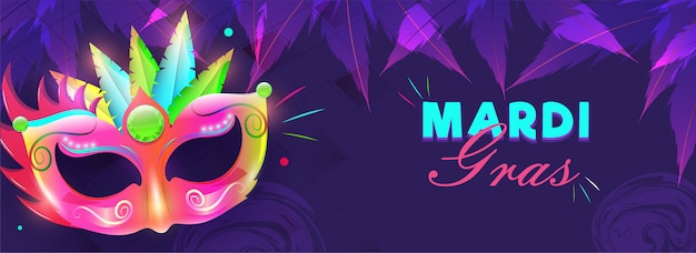 Banner de mardi gras.