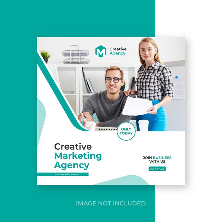 Banner de marketing creativo y plantilla de publicación de redes sociales corporativas Vector Gratis