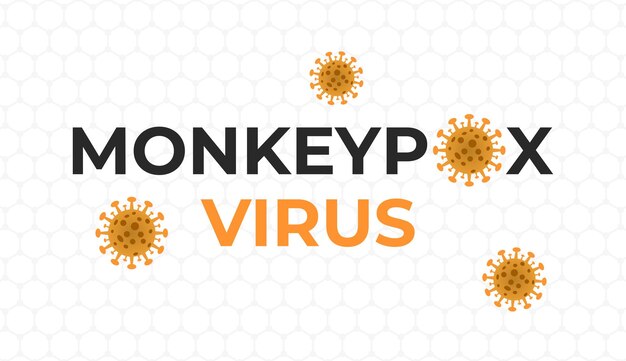 Banner médico del virus de la viruela del mono Infecciones microbiológicas de la viruela del mono Deshabilitar Antecedentes vectoriales