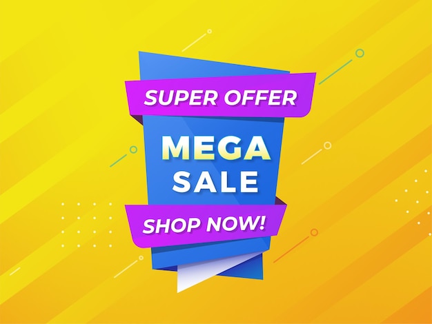 Banner de mega oferta de super oferta