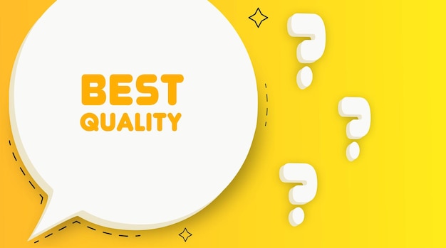 Banner de mejor calidad Bocadillo de diálogo con texto de mejor calidad Concepto de negocio Ilustración 2d Fondo de espiral Icono de línea vectorial para negocios