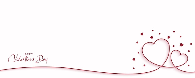 Banner minimalista feliz día de San Valentín