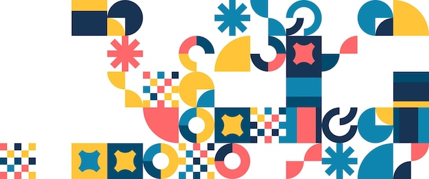 Banner de moda abstract vectorial colorido con diseño geométrico de mosaico Para fondo de banner presentación de negocios o tecnología folleto web diseño de portada papel tapiz