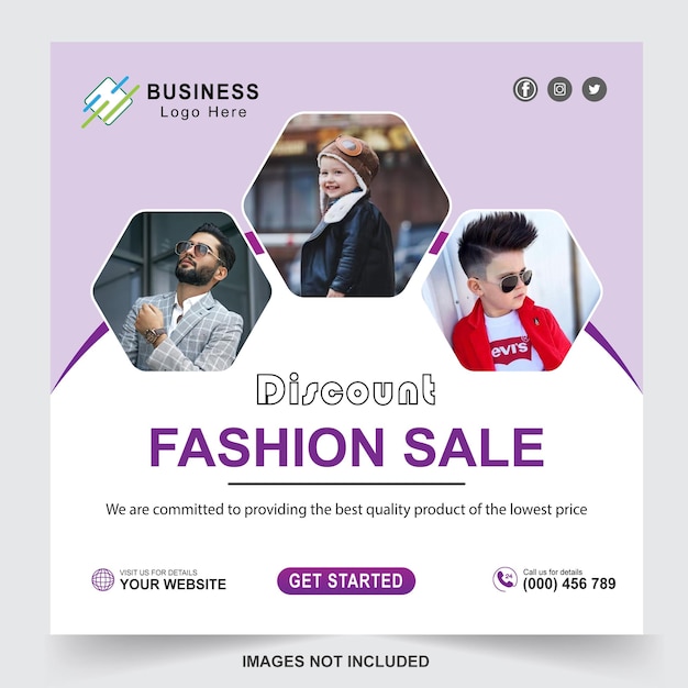 Banner de moda en las redes sociales