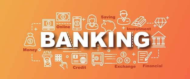 banner de moda vector de banca